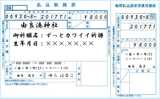 郵送祈祷の流れ